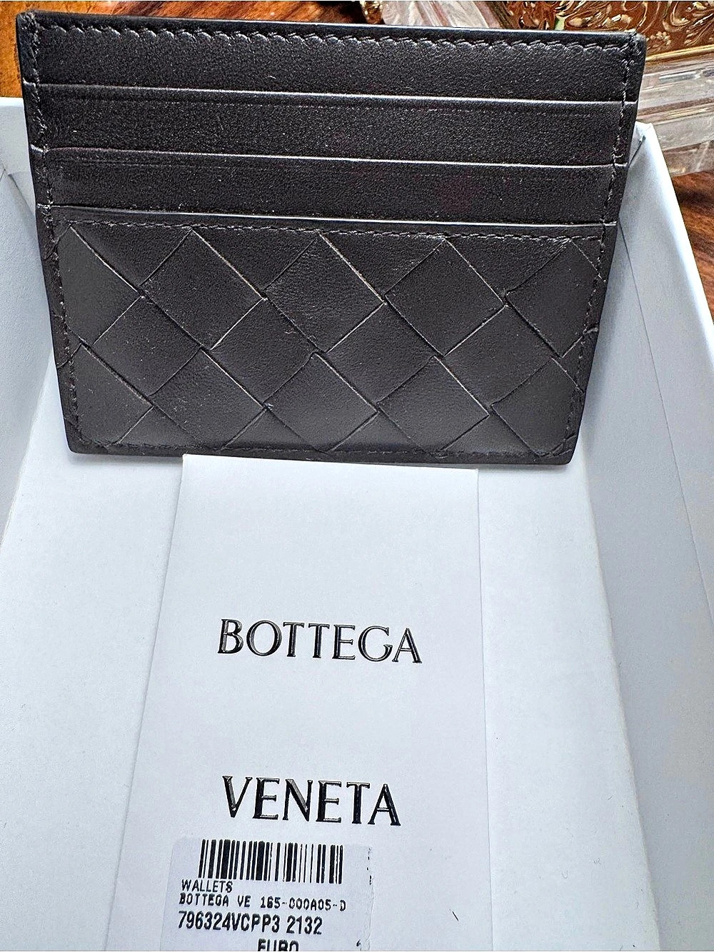 Bottega Veneta Intrecciato card holder Black Card Holder Like New